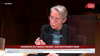 Elisabeth Borne évoque une alerte sur des recettes &quot;non-quantifiées » fin 2023