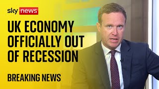 ONS confirms UK economy is no longer in recession