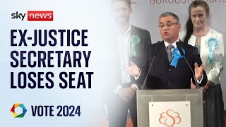 Moment former justice minister Sir Robert Buckland loses seat