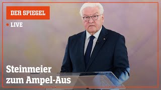 Livestream: Das sagt Bundespräsident Steinmeier zum Ampel-Ende | DER SPIEGEL