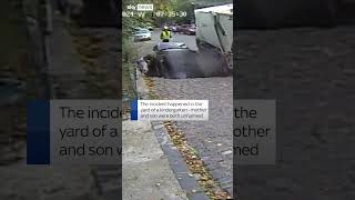 ROAD Car and child fall through road