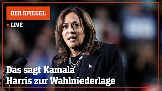 Livestream: Das sagt Kamala Harris zur Wahlniederlage | DER SPIEGEL