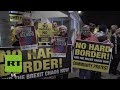 Anti-Brexit protesters call for 'No Hard Border' at Derry-Donegal crossing