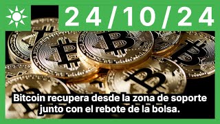 BITCOIN Bitcoin recupera desde la zona de soporte junto con el rebote de la bolsa.