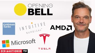 MORGAN STANLEY Opening Bell: Morgan Stanley, Goldman Sachs, Intuitive Surgical, Microsoft, Tesla, AMD