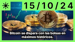 BITCOIN Bitcoin se dispara con las bolsas en máximos históricos.