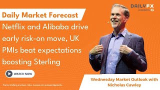 NETFLIX INC. Netflix and Alibaba drive early risk-on move, UK PMIs beat expectations boosting Sterling