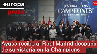 S&U PLC [CBOE] Ayuso recibe al Real Madrid después de su victoria en la Champions