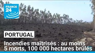 Incendies maîtrisés au Portugal : au moins 5 morts et 100 000 hectares brûlés • FRANCE 24