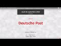DEUTSCHE POST AG NA O.N. - achat de Deutsche Post : Idée de trading 26.09.2019