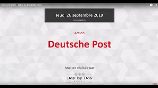 DEUTSCHE POST AG NA O.N. achat de Deutsche Post : Idée de trading 26.09.2019