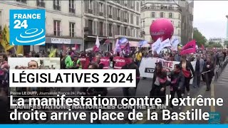 Manifestation contre l&#39;extrême droite : le cortège parisien arrive place de la Bastille
