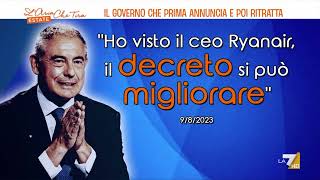 RYANAIR HOLDINGS ORD EUR0.00 RYA Scontro tra governo e Ryanair, Giovanna Vitale: &quot;Il problema è come si fanno le cose, il CEO ...