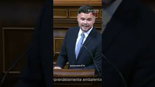 Rufián a Feijóo: &quot;Al final todo vuelve, el eslogan malvado &#39;Que te vote Txapote&#39; les ha vuelto&quot;