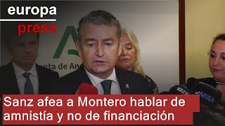 Sanz afea a Montero que &quot;venga a hablar de amnistía&quot; y no de financiación de Andalucía