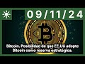 Bitcoin. Posibilidad de que EE.UU adopte Bitcoin como reserva estratégica.