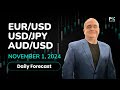 EUR/USD, USD/JPY, AUD/USD Price Forecast Today: Euro, Yen, Dollar Technical Analysis (November 01)