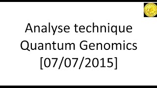 QUANTUM GENOMICS Le cours de quantum genomics perd 33%. Que dit l'analyse technique?