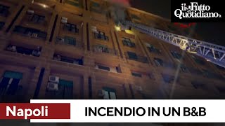 Incendio in un B&amp;B a Napoli, morta una 28enne pugliese: il video del rogo e dei soccorsi