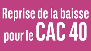 CAC40 INDEX Reprise de la baisse pour le CAC 40 - 100% marchés - 19/06/2024