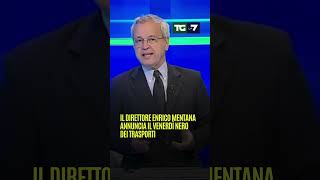 Il direttore Enrico #Mentana annuncia il venerdì nero dei trasporti