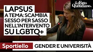 S&U PLC [CBOE] Il lapsus di Sportiello (M5S): interviene su teorie gender e scambia Sasso per Sesso