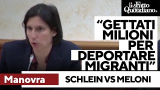 Schlein smonta la manovra di Meloni: &quot;Gettati 800 milioni di euro per deportare migranti in Albania&quot;