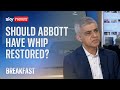 London mayor refuses to say if Diane Abbott should have whip restored