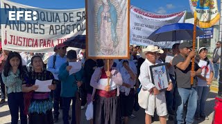 Masiva peregrinación en San Cristóbal de Las Casas exige justicia por el asesinato del padre Marcelo