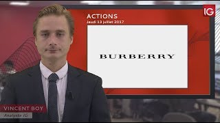 BURBERRY GRP. ORD 0.05P Bourse - Action Burberry, correction durant la séance d’hier - IG 13.07.2017