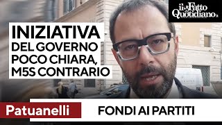 Aumento fondi ai partiti, Patuanelli: &quot;M5S contrario. Iniziativa del Governo poco chiara e limpida&quot;