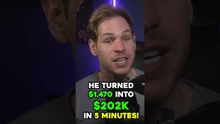 Crypto Trader turned $1,470 into $202,000 in 5min! #shorts
