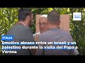 Papa en Verona: Emotivo abrazo entre un israelí y un palestino, familiares de víctimas de la g…