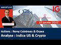 Remy Cointreau & Orpea / INDICES US et Crypto - Analyse technique par Vincent BOY