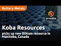 Koba Resources picks up new lithium resource