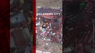 Aerial footage shows damage left by Oklahoma tornadoes. #Oklahoma #Tornadoes #BBCNews