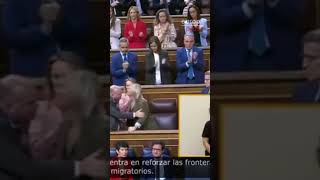 Marimar Blanco entra al hemiciclo del Congreso en plena comparecencia de Sánchez