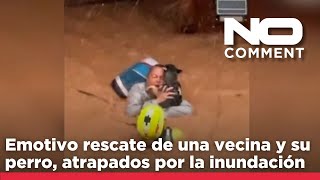 S&U PLC [CBOE] NO COMMENT: Emotivo rescate de una vecina y su perro, atrapados en su casa por la inundación