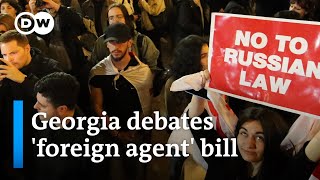 Georgia: Protesters demand government withdraw proposed &#39;Russian law&#39; | DW News