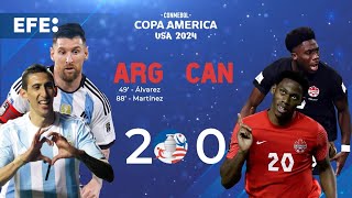 2-0. Argentina vence con gol de Álvarez y Martínez