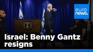 Israeli centrist politician Benny Gantz resigns from Netanyahu&#39;s war cabinet