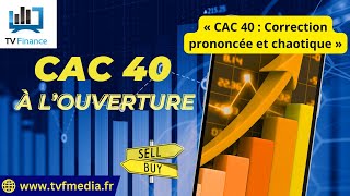 CAC40 INDEX Hervé Dupré : « CAC 40 : Correction prononcée et chaotique »