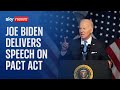 Watch live: US President Joe Biden delivers speech on the PACT Act