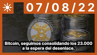 BITCOIN Bitcoin, seguimos consolidando los 23.000 a la espera del desenlace.