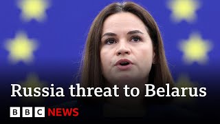 Ukraine war: Exiled Belarus opposition leader speaks out against Russia’s threat | BBC News