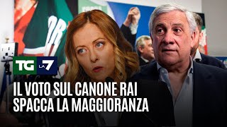 Il voto sul canone rai spacca la maggioranza