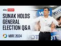 Watch live: PM Rishi Sunak holds general election Q&A in Buckinghamshire