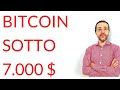 Bitcoin crolla anche sotto i 7.000 dollari
