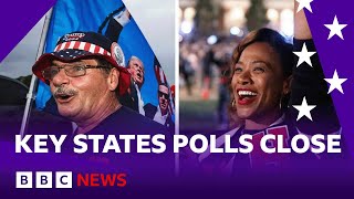 US election: Polls close in battle states in Harris and Trump race for White House | BBC News