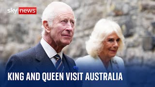 SYDNEY AIRPORT King Charles and Queen Camilla arrive at Sydney Airport for Australia visit